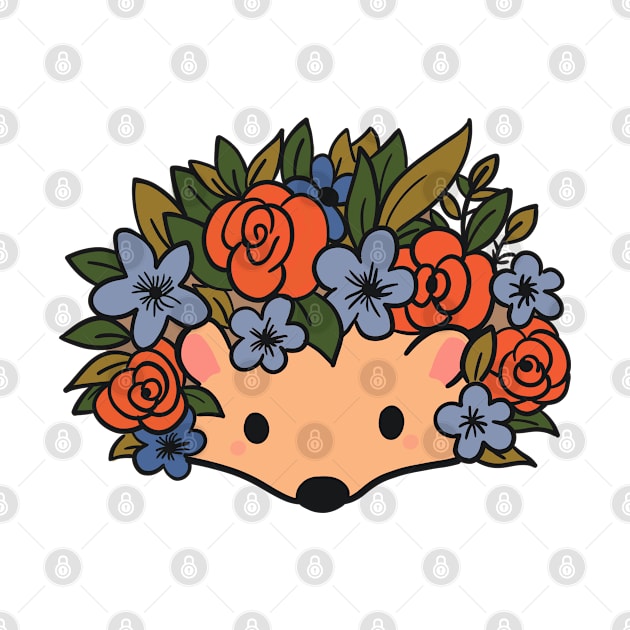 Hedgehog with flowers by Dr.Bear