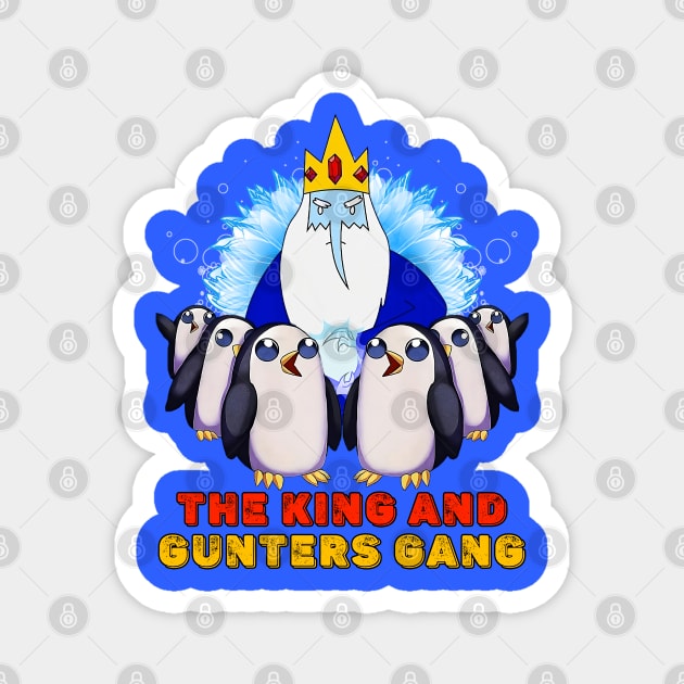 Adventure Time Gunter Gang And Ice King Magnet by Pharaoh Shop