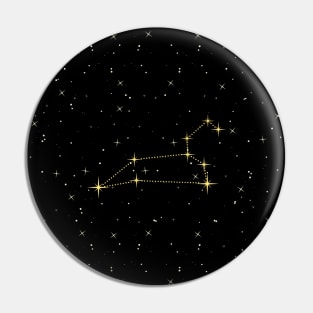 Leo Star Constellation Pin