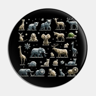 Geometric Wildlife Collection Pin
