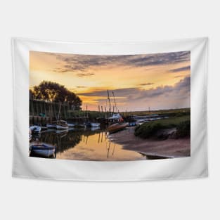 Sunset Over The River Glaven at Blakeney Quay Tapestry