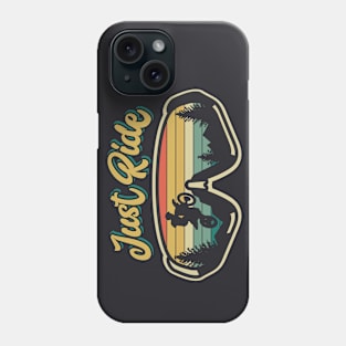 Just Ride // Retro Sunset Motocross Goggles Phone Case