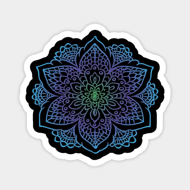 Mandala art drawing for gift Magnet by KK-Royal