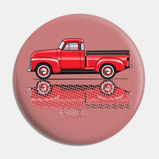 old red chevy truck