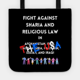 Fight Religious Law in the USA - Graffiti Pro Choice Tote