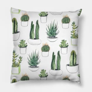 Watercolour Cacti & Succulents Pillow