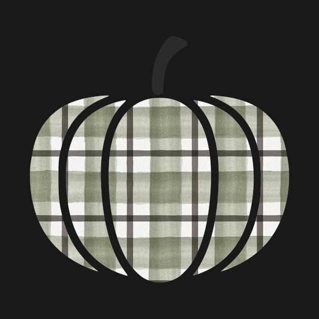 Gray Plaid Pumpkin by StacysCellar