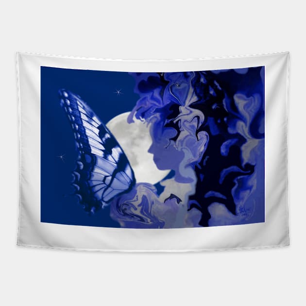 The Butterfly Maker's Moon Tapestry by Mzzart