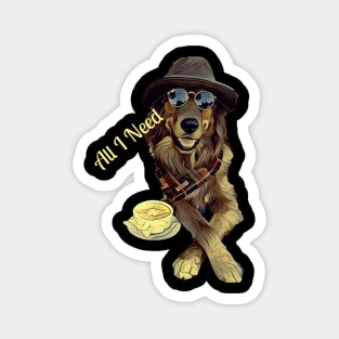 All I Need Is Dogs And Coffee - Dog Lovers Dogs Magnet