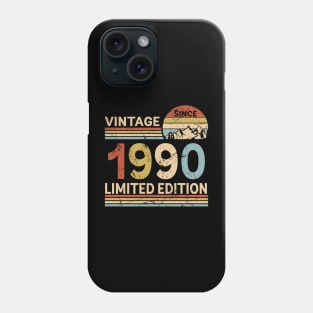 Vintage Since 1990 Limited Edition 33rd Birthday Gift Vintage Men's Phone Case