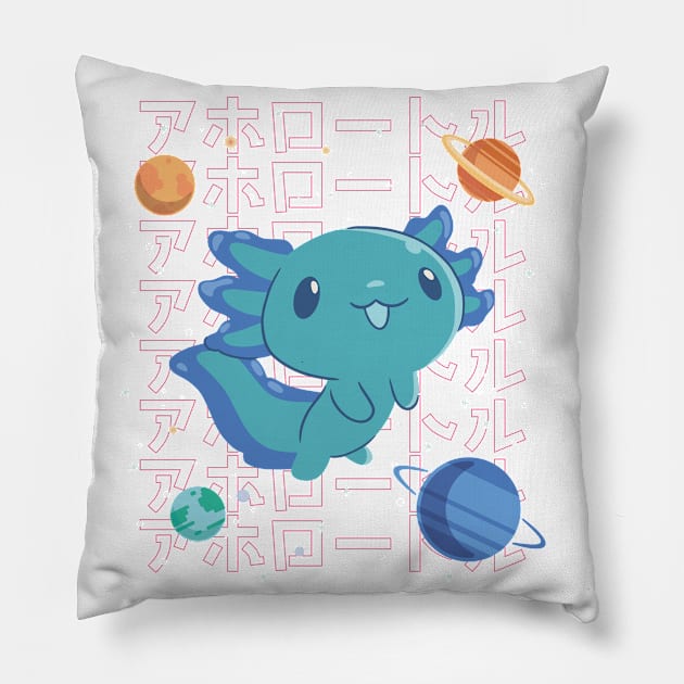 Axolotl Gaming P R t shirt Pillow by LindenDesigns