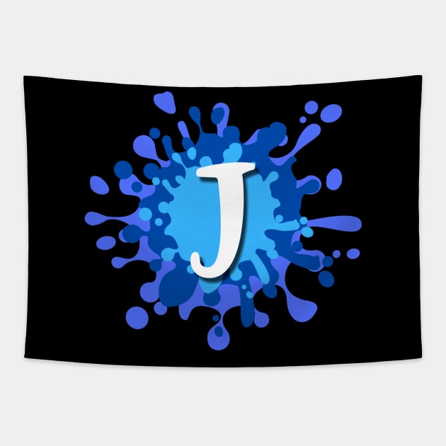 Letter J Tapestry by HiCuteVision