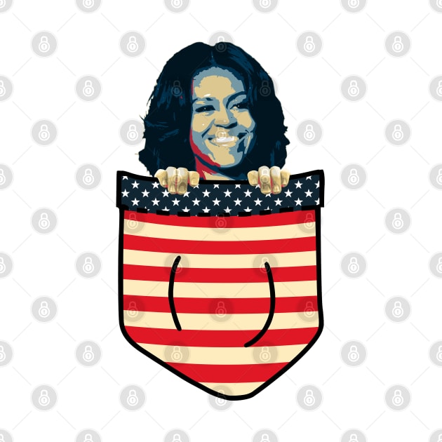 Michelle Obama Chest Pocket by Nerd_art