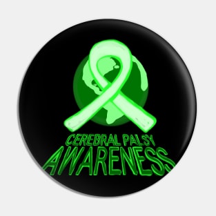 Green Painted World for Cerebral Palsy Pin