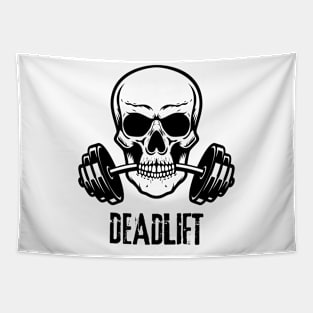 Deadlift Skeleton . Skeleton Workout Tapestry