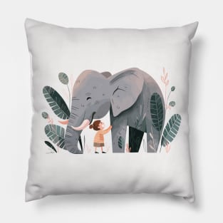 Cute Elephant Animal Loving Cuddle Embrace Children Kid Tenderness Pillow