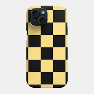 Checkered Square Seamless Pattern - Black & Beige Phone Case