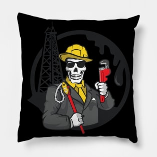 Skull Oil Gangster Pillow