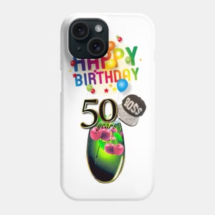 50th Birthday Celebration. Celebrating like a Boss Phone Case