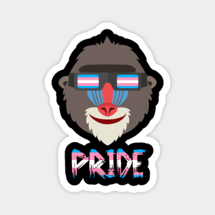 Baboon Transgender Flag Lgbt Magnet