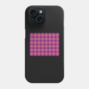 Hand Painted Purple, Pink and Orange Geometric Mandala Pattern Phone Case