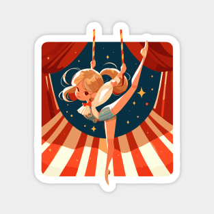 Circus show on flying trapeze Magnet