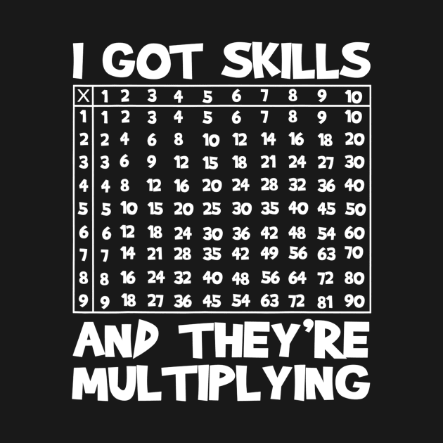 I Got Skills Theyre Multiplying Funny Math Teacher Students by FONSbually