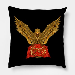 Roman legion eagle with flag - SPQR Pillow