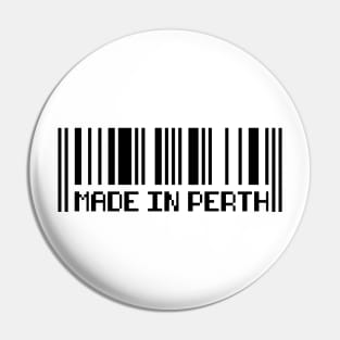 Made in Perth city barcode Australia Pin