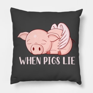 Sleepy Piggy with Wings Pillow