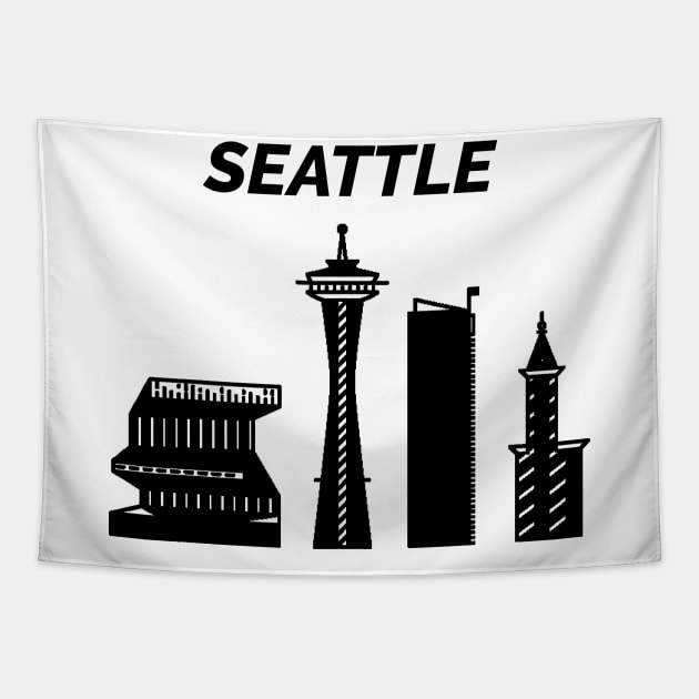 Seattle City, Washington, USA Tapestry by maro_00
