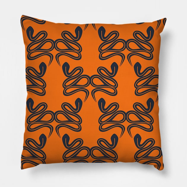 Garter Snake (Misty) Pillow by Cascade Patterns