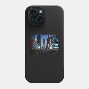 The lights of Times Square at twilight, NYC Phone Case