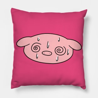 Dizzy Pig Face Pillow