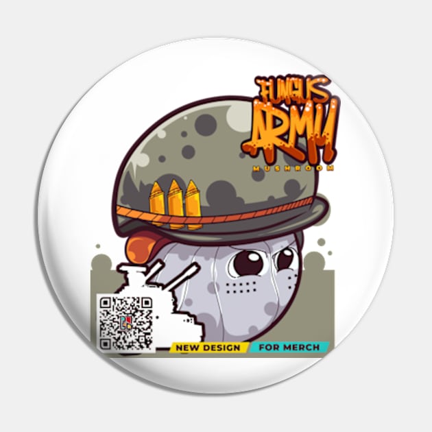 Fungus Army Cartoon Character Pin by Alsiqcreativeart