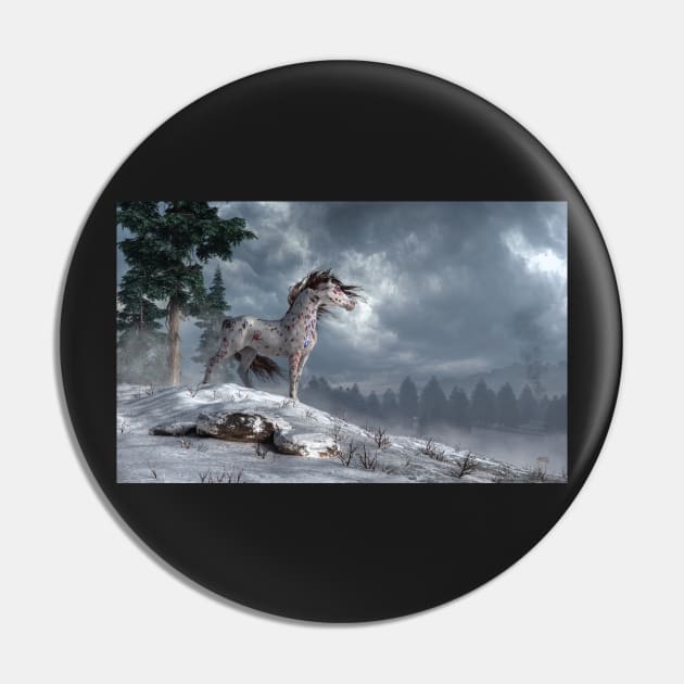 Winter War Horse Pin by DanielEskridge