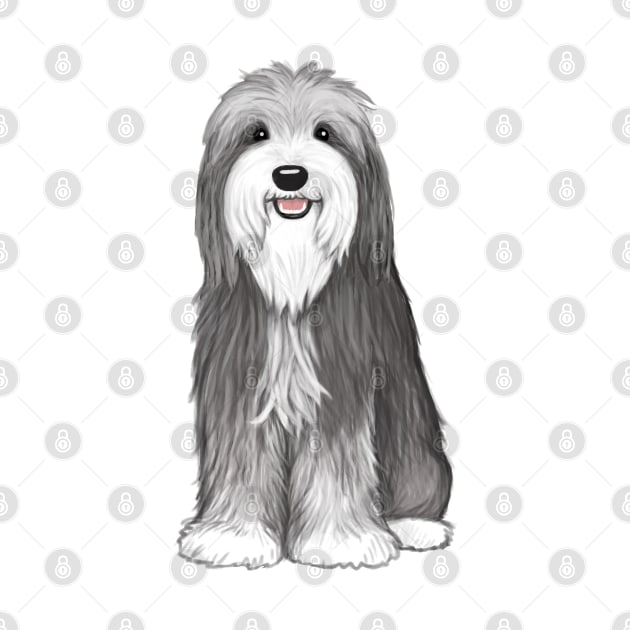 Bearded Collie | Cute Cartoon Beardie Dog by Coffee Squirrel