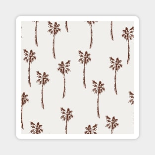 Palm Trees Pattern - Brown Magnet