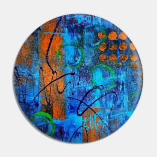 Blue Abstract Pin