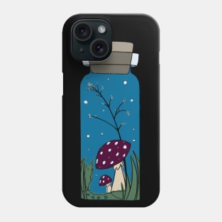 Colored mushrooms in a vial Phone Case