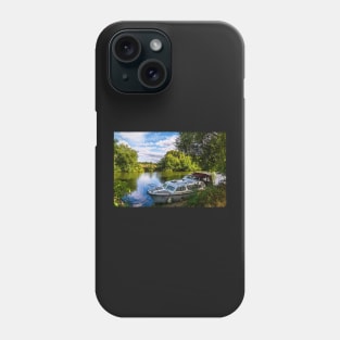 A Shady Mooring on the Thames Phone Case