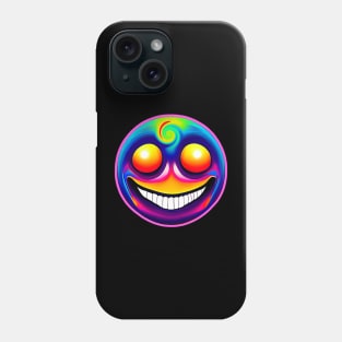 Psychedelic Emoji Smiling Happy Face Phone Case