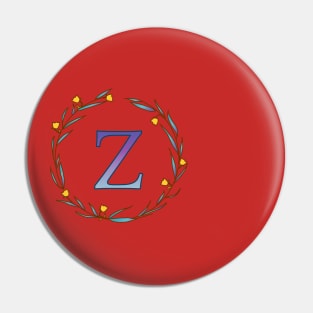 Monogram, letter Z Pin