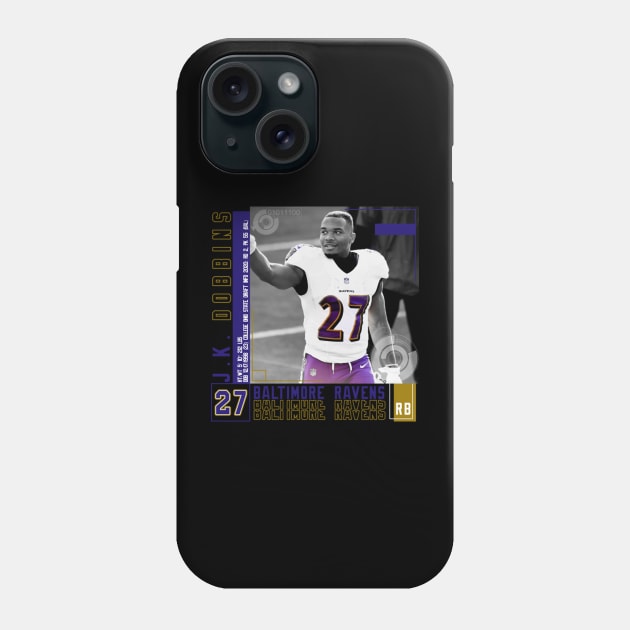 J.K. Dobbins Paper Poster Phone Case by art.Hamdan