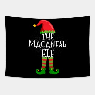 Macanese Elf Family Matching Christmas Group Funny Gift Tapestry