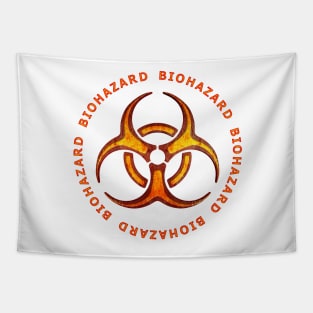 Biohazard Zombie Warning Tapestry