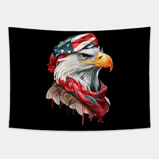 Bald Eagle 4th of July desig Tapestry