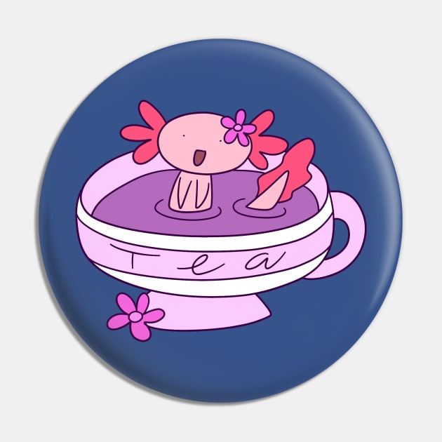 Axolotl Tea Pin by saradaboru