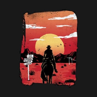 Lone Rider at Sunset T-Shirt