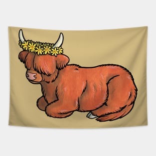 Highland coo Tapestry